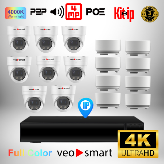 Ip Kit 8, Complete Camera Bundle 4MP